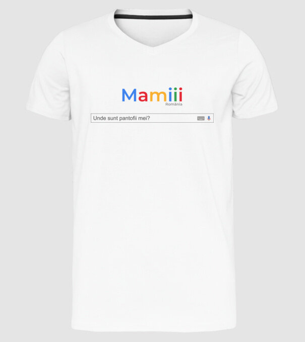 Mamiiii - Unde sunt pantofii mei? model alb pe tricou