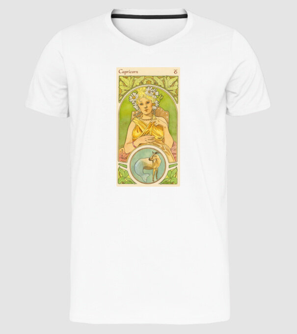 Horoscop Tarot CAPRICORNUL model alb pe tricou