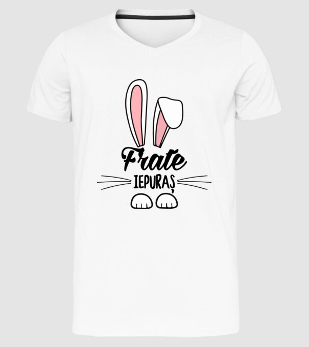 iepuraș frate model alb pe tricou