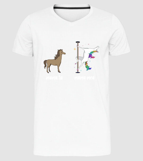 mama ta - mama mea model alb pe tricou