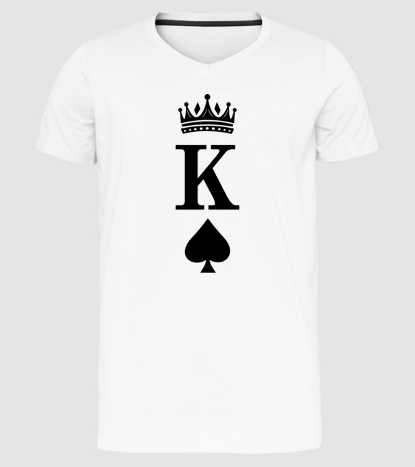 King model alb pe tricou