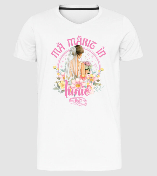 mă mărit - în iunie model alb pe tricou