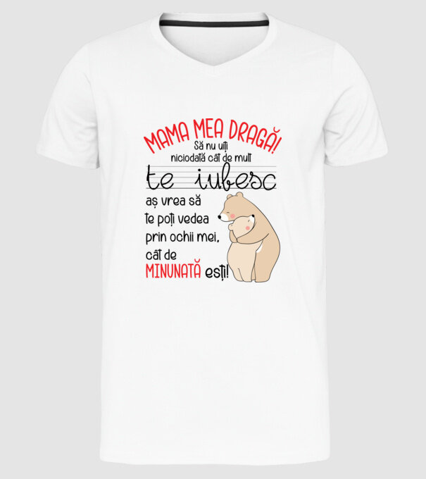 Mama Cât de minunat ești model alb pe tricou