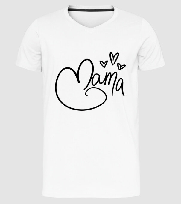mama model alb pe tricou