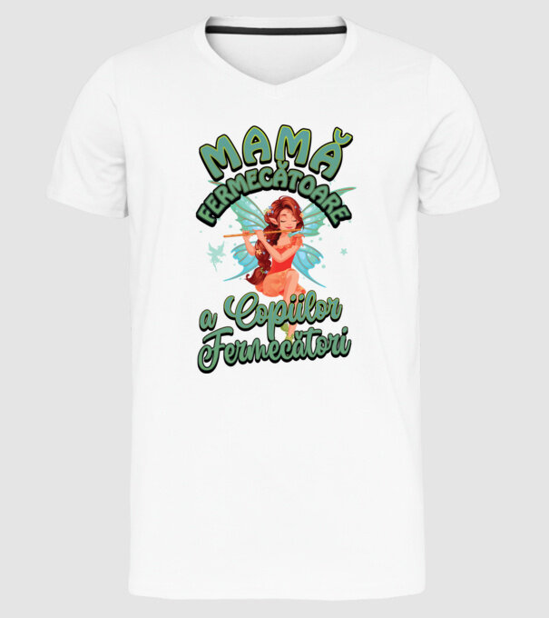 Mamă fermecătoare a copiilor fermecători model alb pe tricou