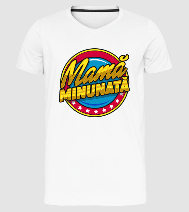mamă minunată model alb pe tricou