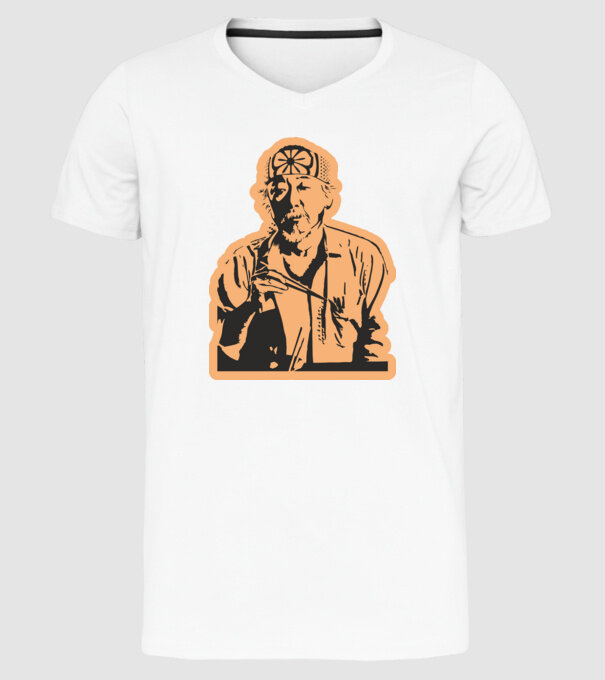 Mister miyagi cobra kai model alb pe tricou