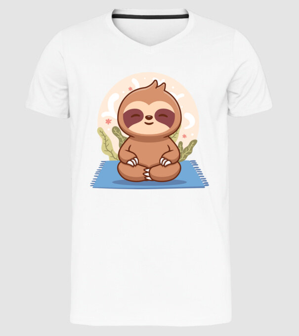 Namaste model alb pe tricou