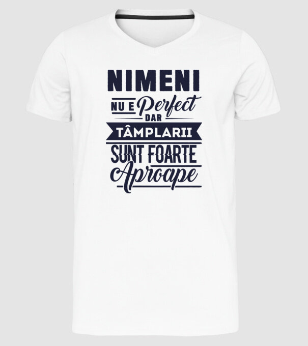 Nimeni nu e perfect, dar tâmplarii sunt foarte aproape model alb pe tricou
