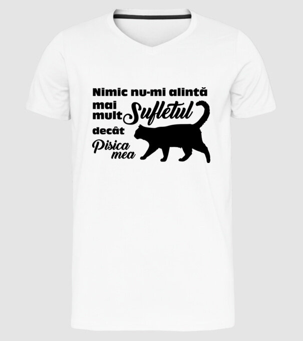 Nimic nu-mi alintă mai mult sufletul decât pisica mea model alb pe tricou