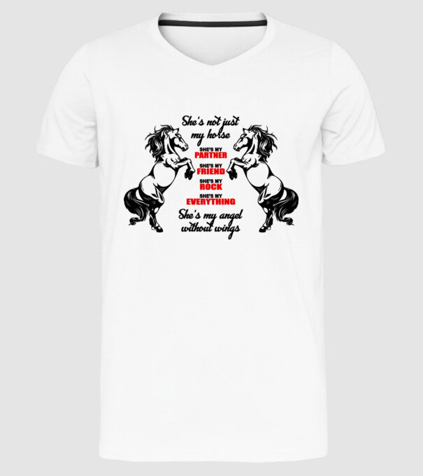 Not just a horse! model alb pe tricou
