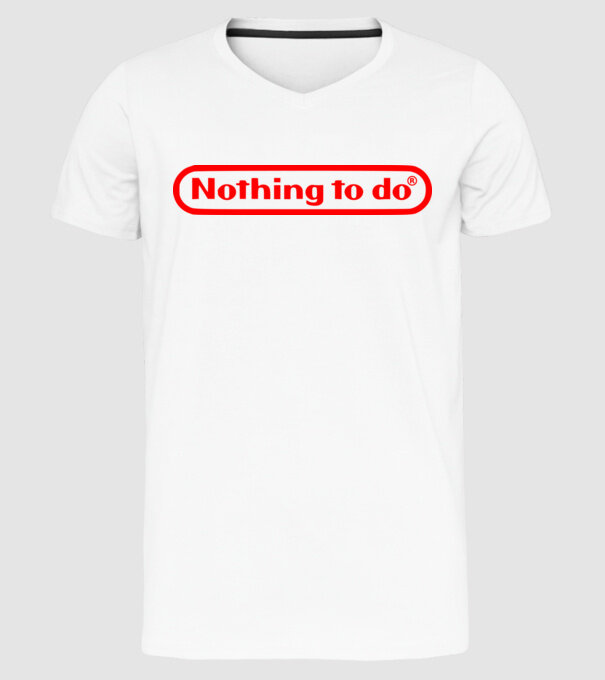 Nothing to do model alb pe tricou