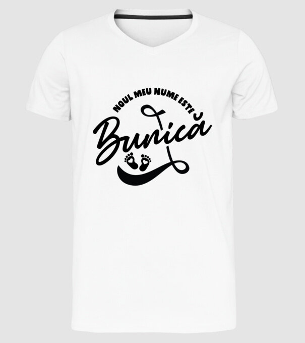 Noul meu nume este Bunică model alb pe tricou