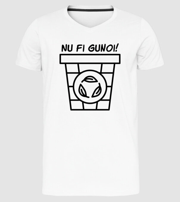 Nu fi gunoi  model alb pe tricou