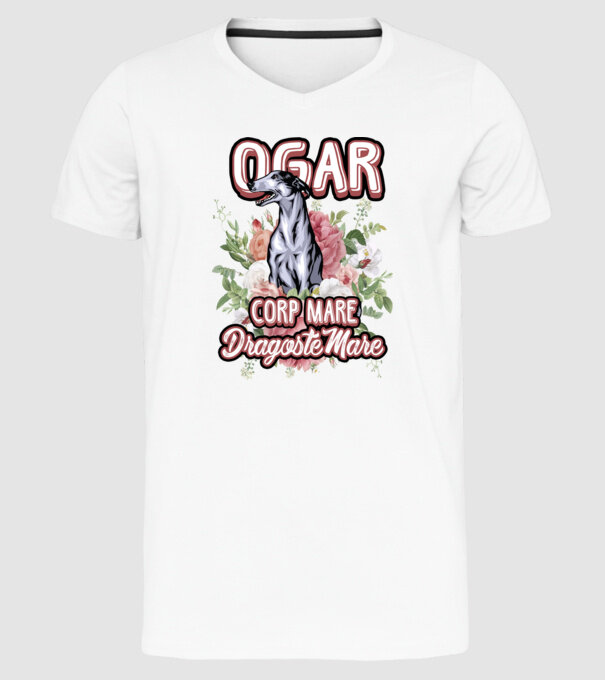 Ogar - picioare lungi dragoste multă model alb pe tricou