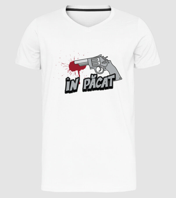 în păcat model alb pe tricou