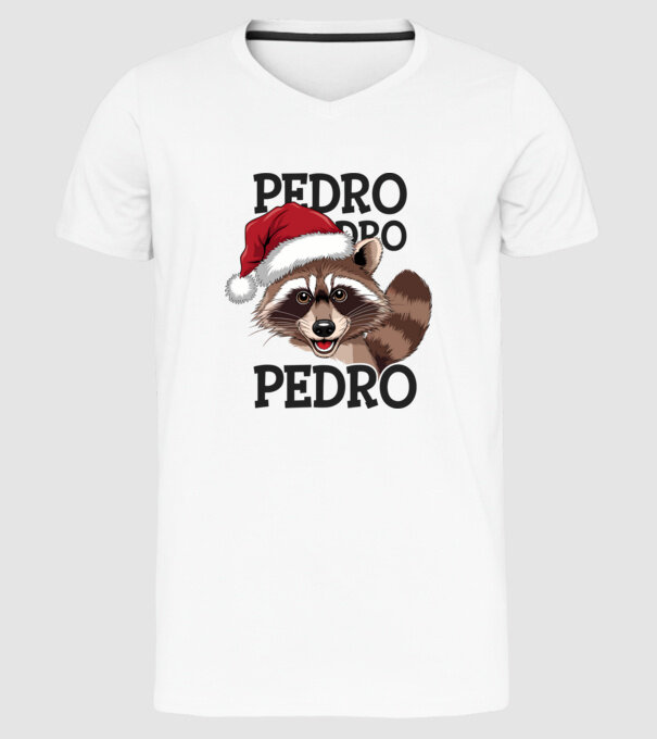 Pedro pedro xmas model alb pe tricou