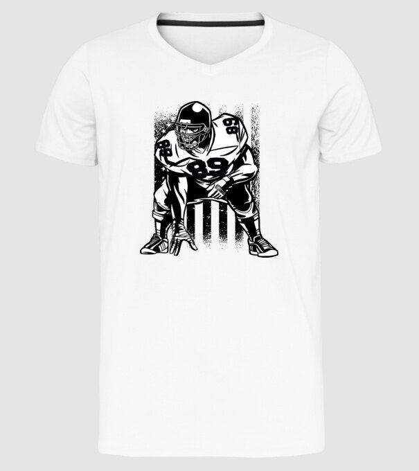 PLAYER model alb pe tricou