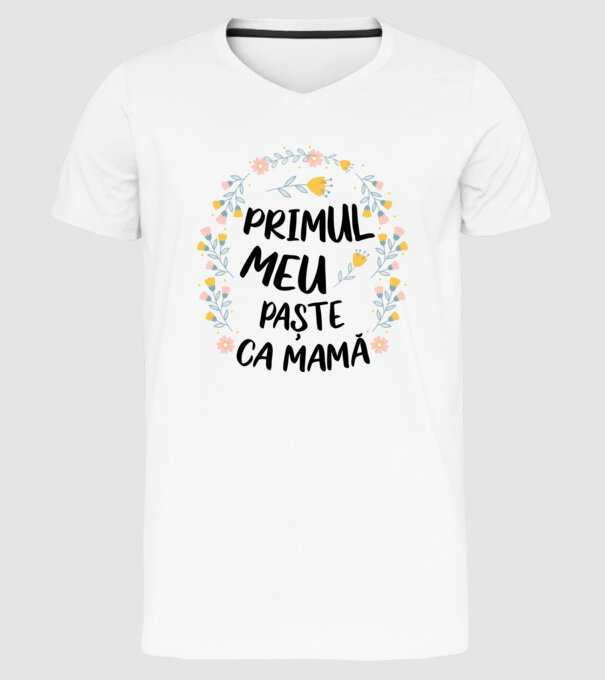 Primul meu Paște ca mamă model alb pe tricou