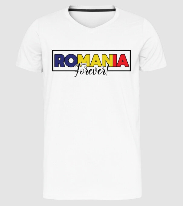 Romania forever model alb pe tricou