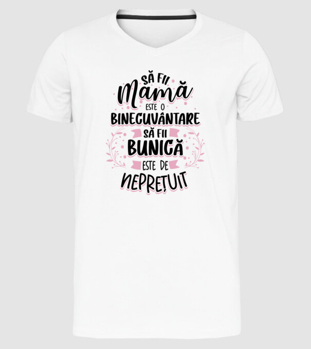 Să fii bunică este neprețuit model alb pe tricou