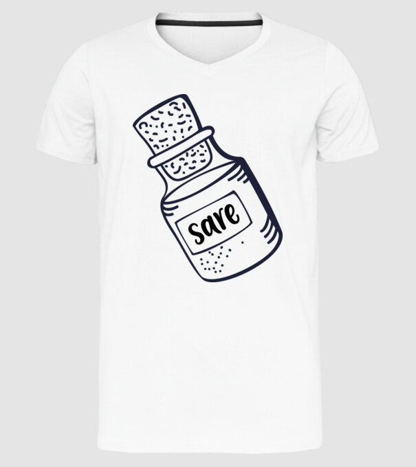 sare model alb pe tricou