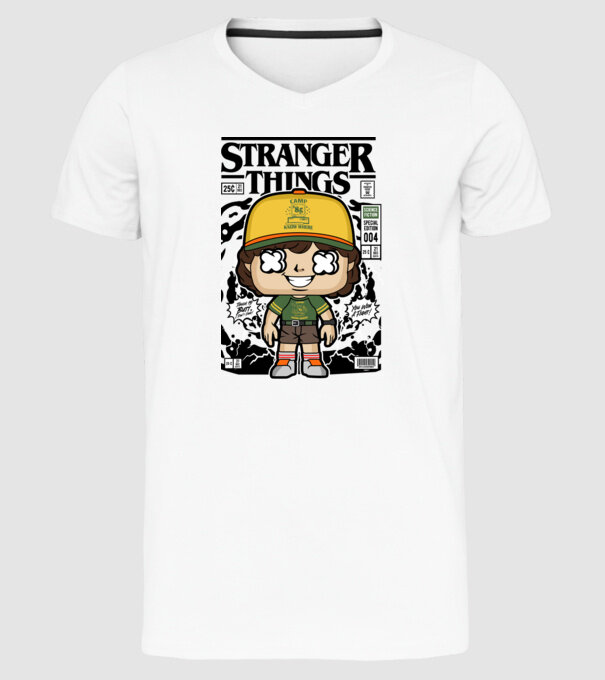 stranger things cereal model alb pe tricou