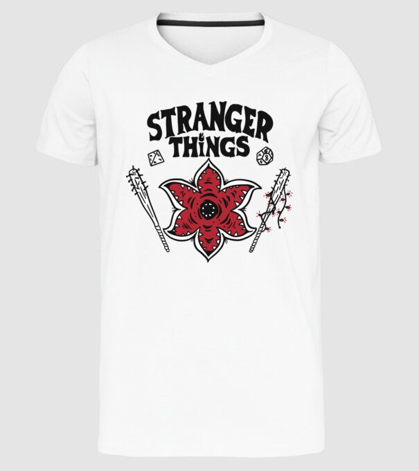 stranger things demogorgon head2 model alb pe tricou