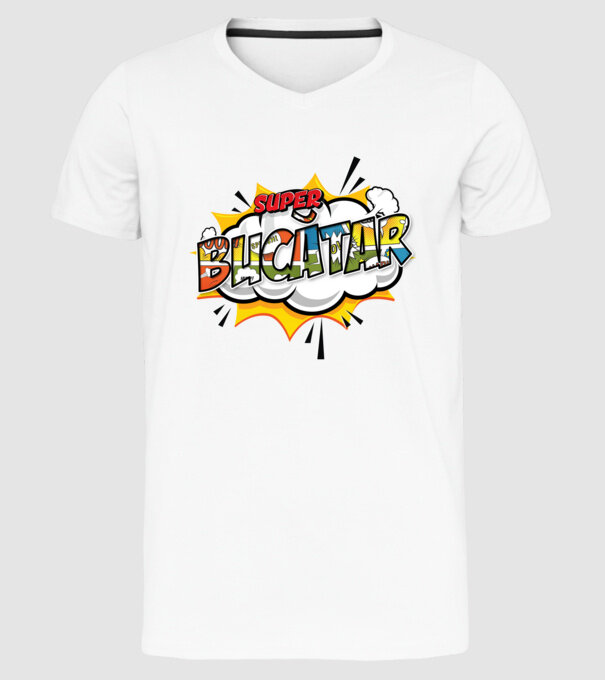 Super Bucătar model alb pe tricou