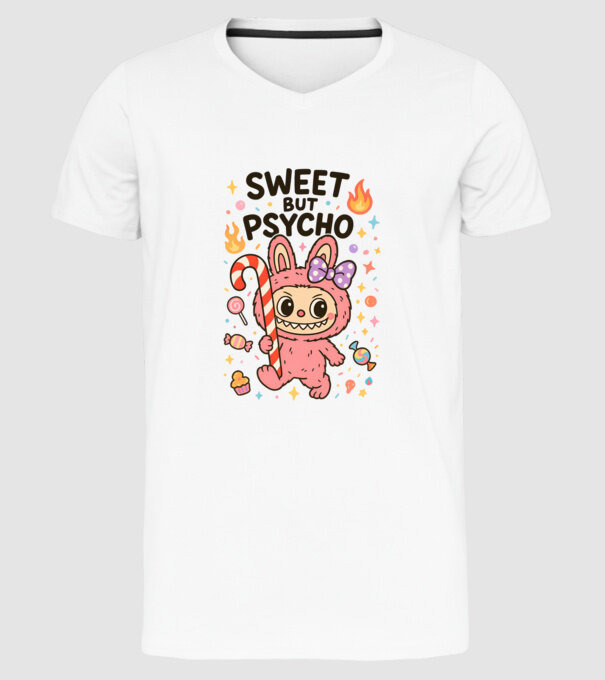 Sweet but psycho model alb pe tricou