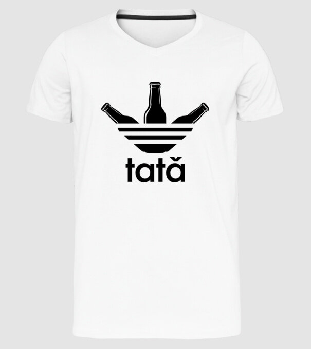 Tatadidas model alb pe tricou