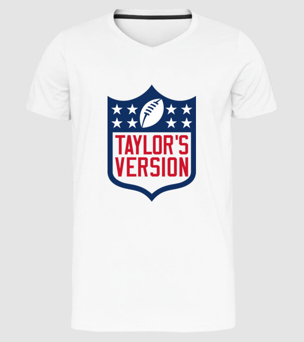 Taylor Swift football logo model alb pe tricou