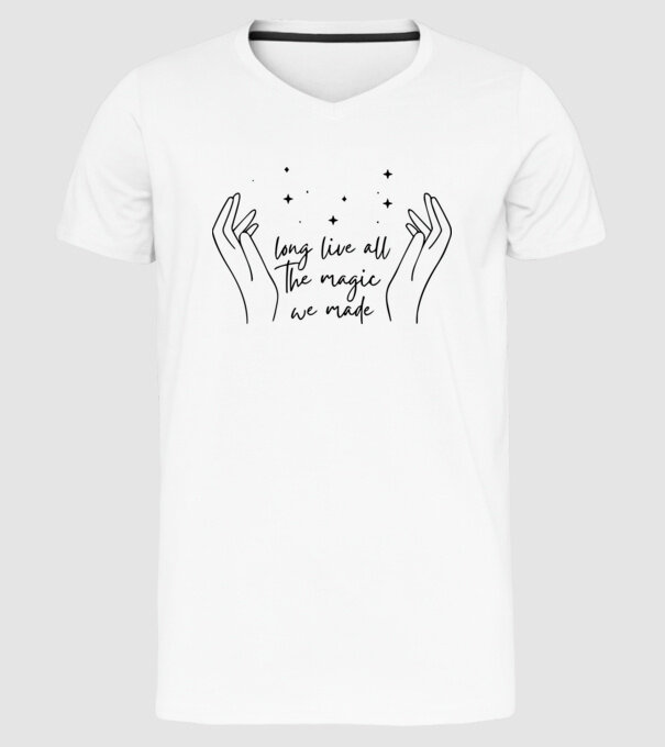 Taylor Swift long live all the magic we made model alb pe tricou