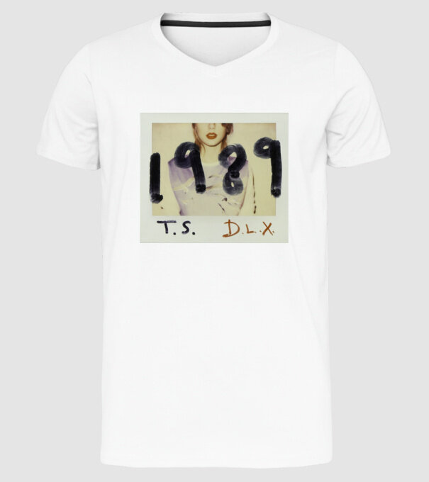Taylor Swift polaroid model alb pe tricou