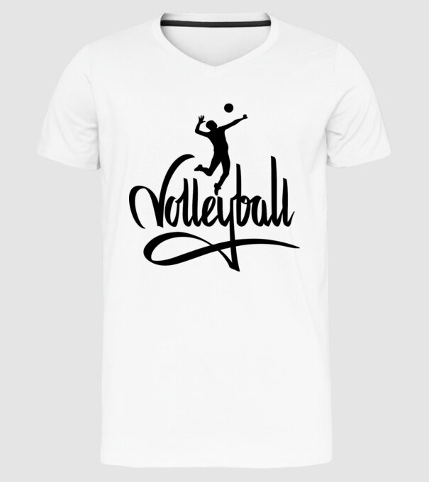 Text Volei pentru tricou model alb pe tricou