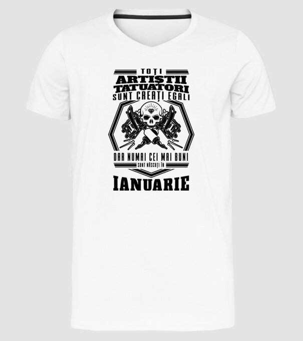 Toți artiștii tatuatori sunt creați egali ianuarie model alb pe tricou