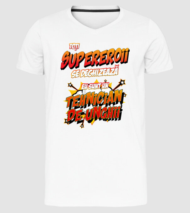 Toți supereroii se deghizează, eu sunt un tehnician de unghii model alb pe tricou