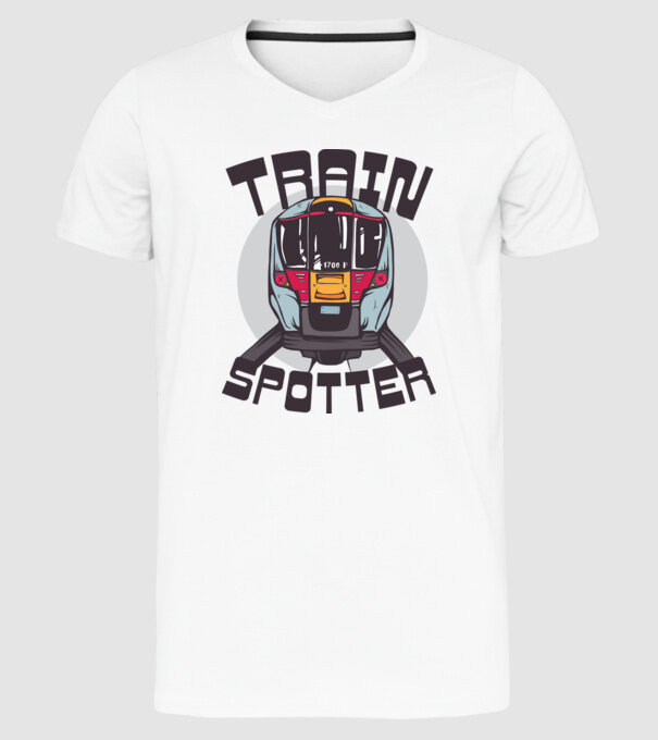 Trenuri model alb pe tricou