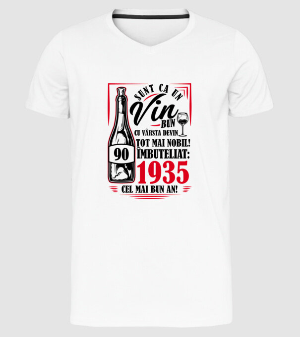 Un Vin Bun 1935 - Alb model alb pe tricou