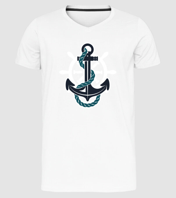 Vapoare model alb pe tricou