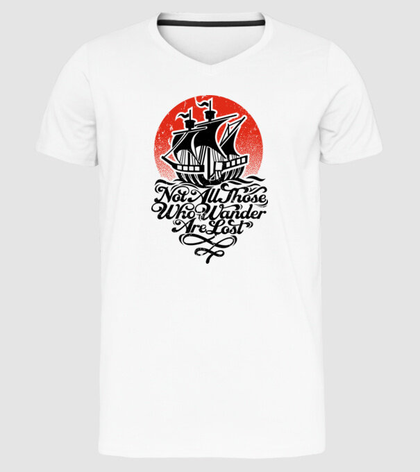 Vapoare model alb pe tricou