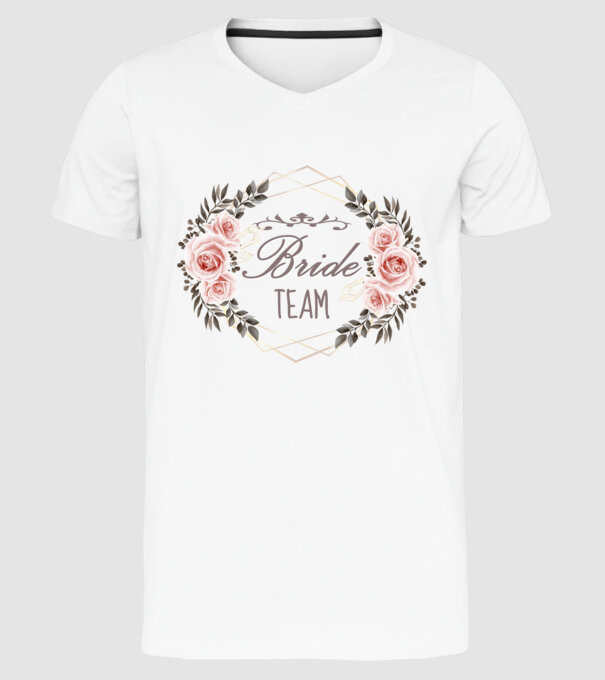 Vintage Bride team model alb pe tricou
