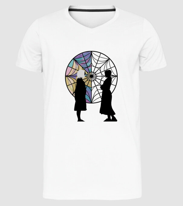 Wednesday Friendship model alb pe tricou