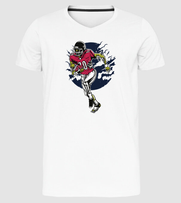 Zombie Player model alb pe tricou