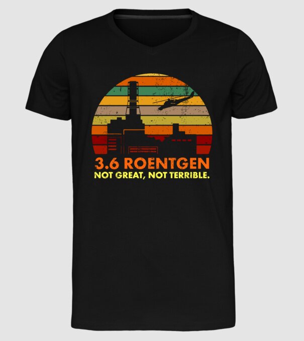 3.6 roentgen model negru pe tricou