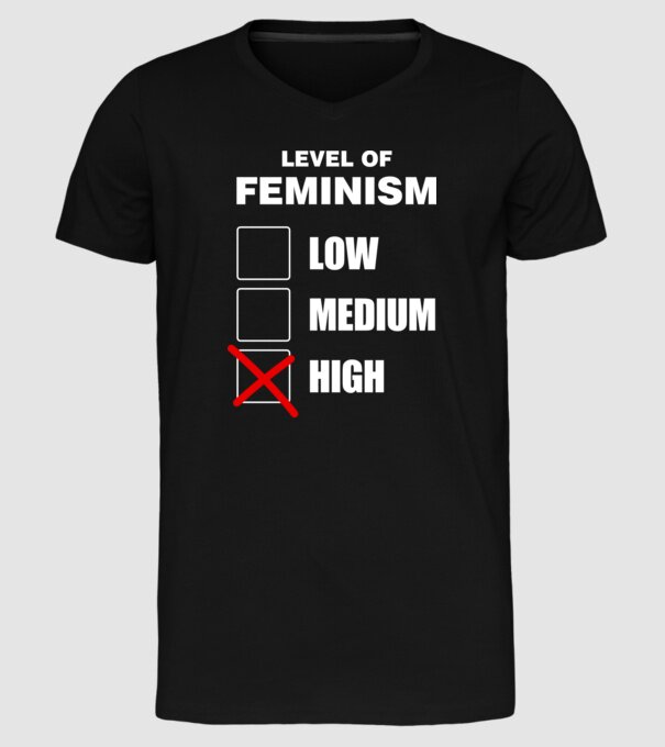 Nivelurile feminismului model negru pe tricou