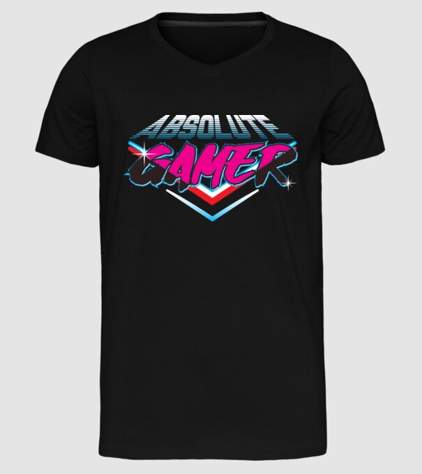 Absolute Gamer model negru pe tricou