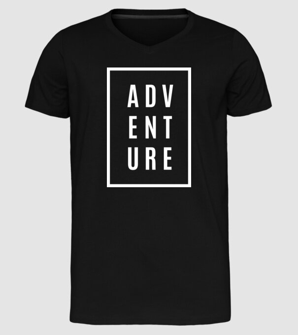 ADVENTURE model negru pe tricou