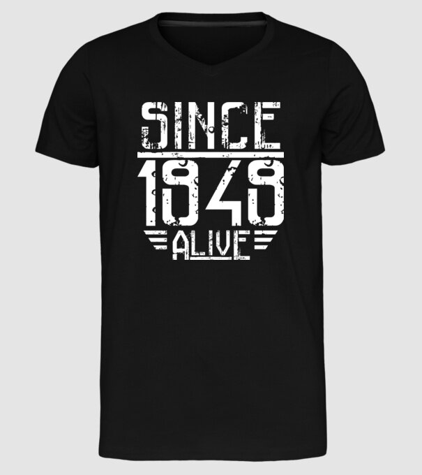 Alive since 1949 model negru pe tricou