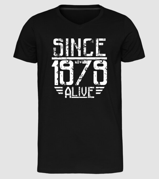 Alive since 1979 model negru pe tricou